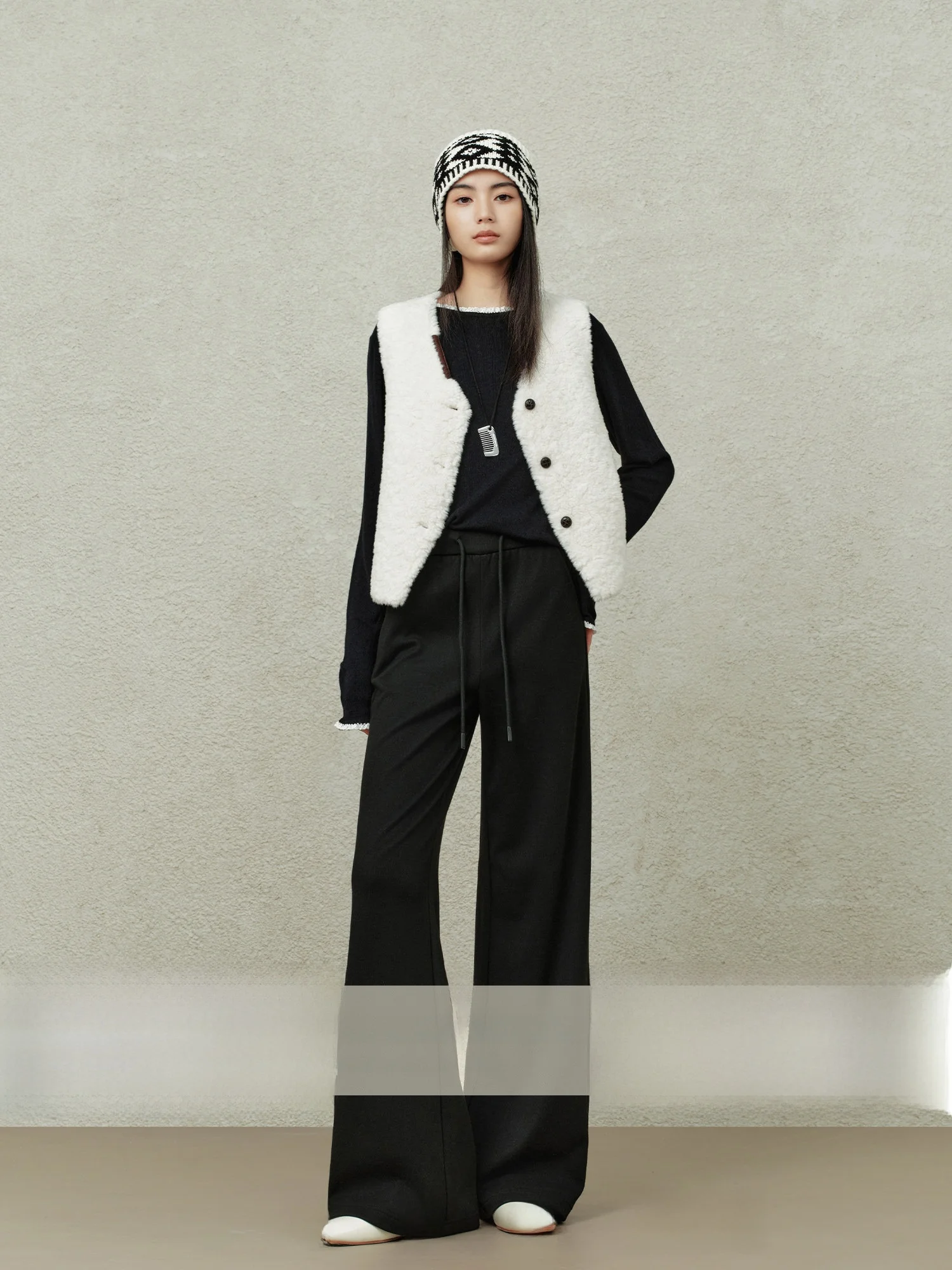 

Женские повседневные брюки прямого кроя Slim Straight Leg, свободные, осенне-зимние, струящиеся, с высокой талией, в стиле «рисовая лапша»