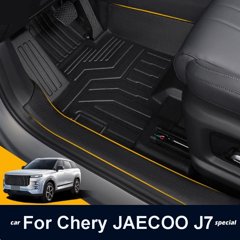 

Для Chery JAECOO J7 2023-2025 автомобильный внутренний ковер с полным объемным звуком, водонепроницаемый порог, TPE, автомобильный коврик для ног, аксессуары
