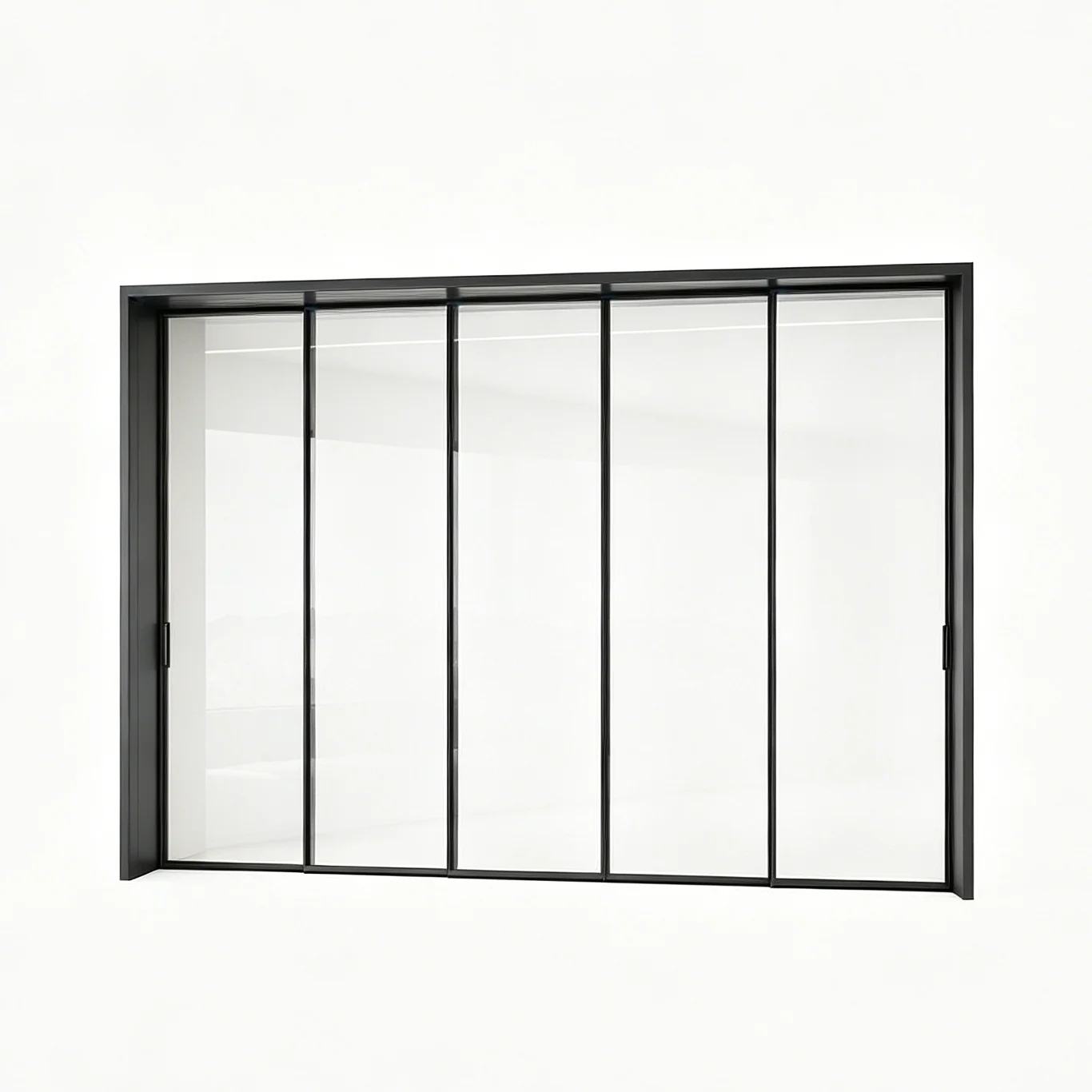 Top-Hung Door High Security Aluminum Alloy Double Glazed Glass Sliding Soundproof Doors with Self-adhesive Stainless Steel Track