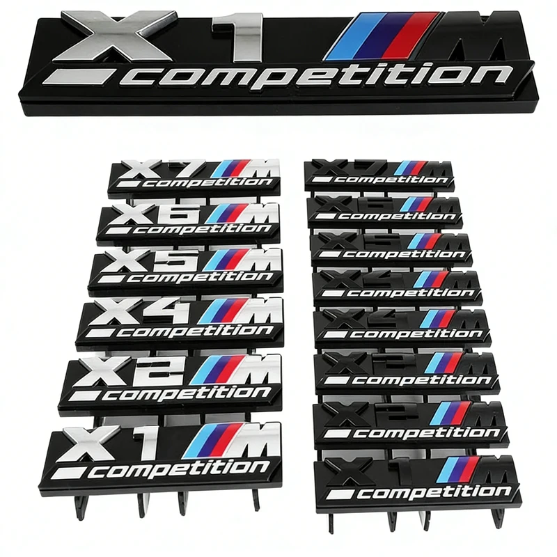 

3D ABS Эмблема M Competition для решетки радиатора BMW X1 X3 X5 E30 E53 E83 F06 F07 F10 F16 F22 F25 G05 G15 G29 G30, передняя эмблема, автомобильные аксессуары