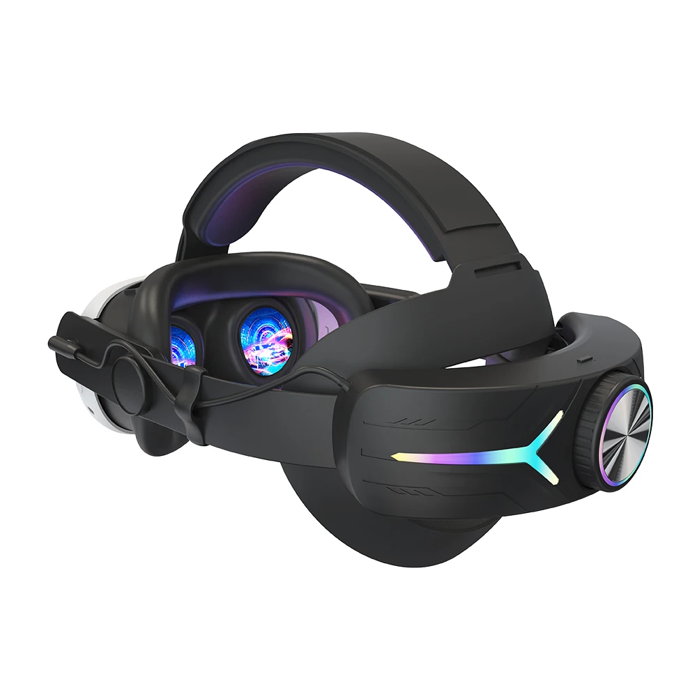 Head Strap Accessories Compatible for Meta Quest 3 Built-In 8000mah Battery Pack Extended Gaming Time RGB Light for VR supply