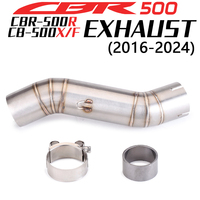 Motorcycle Exhaust Modify Middle Link Pipe 51MM Interface Racing Line Tube For HONDA CBR500R CBR400R CB500X CB400X CB500F CB400F