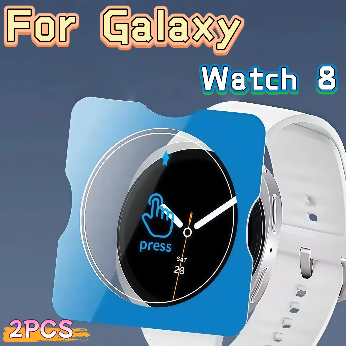 2Pcs Tempered Glass Screen Protector For Galaxy Watch8 Ultra 8 40mm 44mm Classic 46mm Anti Scratch HD Clear Easy Alignment