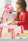 Educação Infantil Montessori Brinquedos para Crianças, Projeção Inteligente, Pintura, Prancheta, Mesa, LED, Aprendizagem, Plumas, Veados, Dinossauros