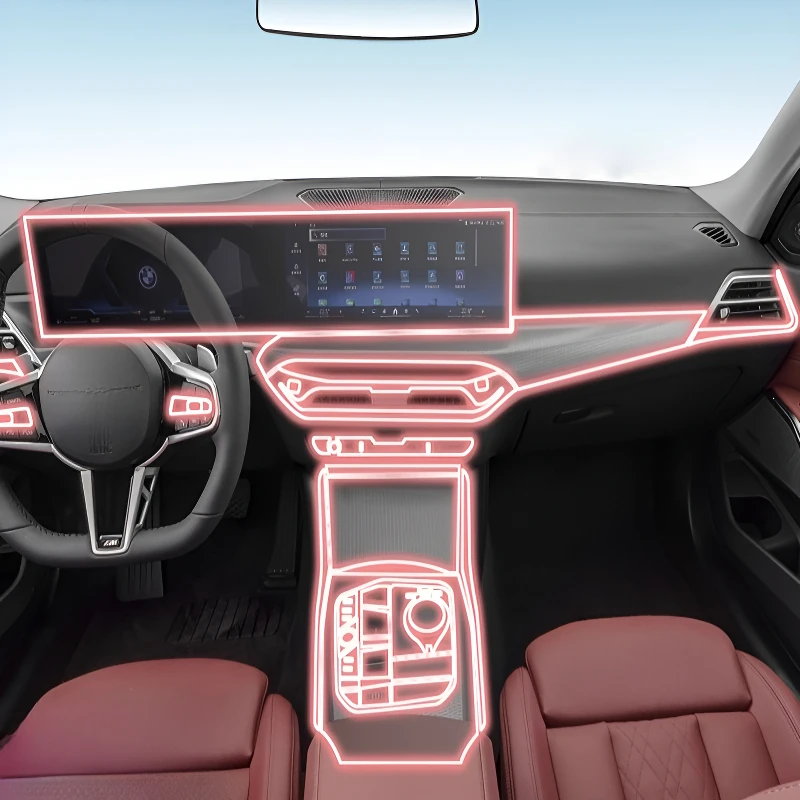 FÜR BMW M3 2024-2025 Innen Dashboard Multimedia Navigation Transparent Anti-Scratch Schutz Film Modifikation FÜR