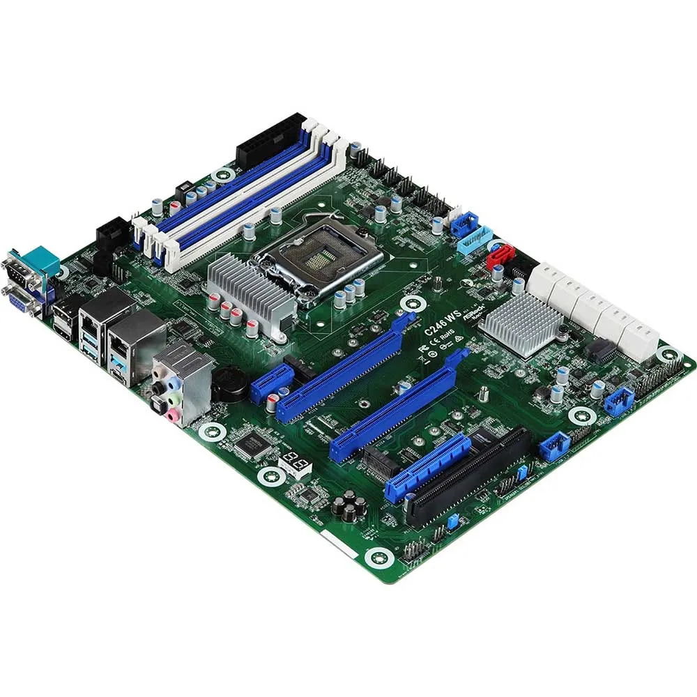 C246WS Brand New Server Motherboard For AsRock Rack C246 WS LGA 1151 DDR4 64GB High Quality