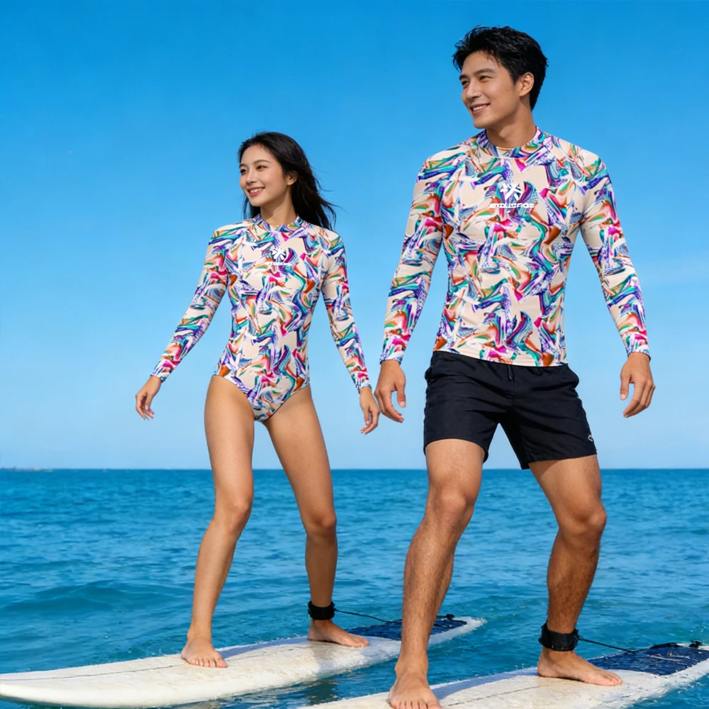 

Rash Guard Beachwear Quick Dry Lightweight Swim Shirt for Surfing Beach Activities Swimming Diving Water Sports for Men Women