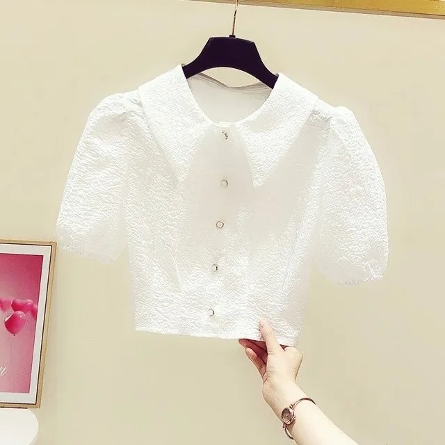 

Short Sleeve Shirts Womens Clothings All Math Creative Allover Elegnat Animal Polka Light Femlae Vacation Petal Metal Butterfly