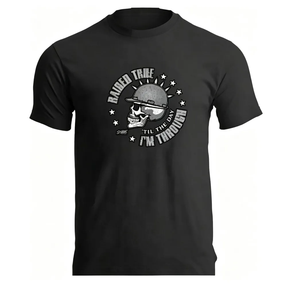 2026 New Stand Up or Stand Aside Military Tactical Warrior Skeleton T-shirt Gym Graphic Short Sleeve Tops Men