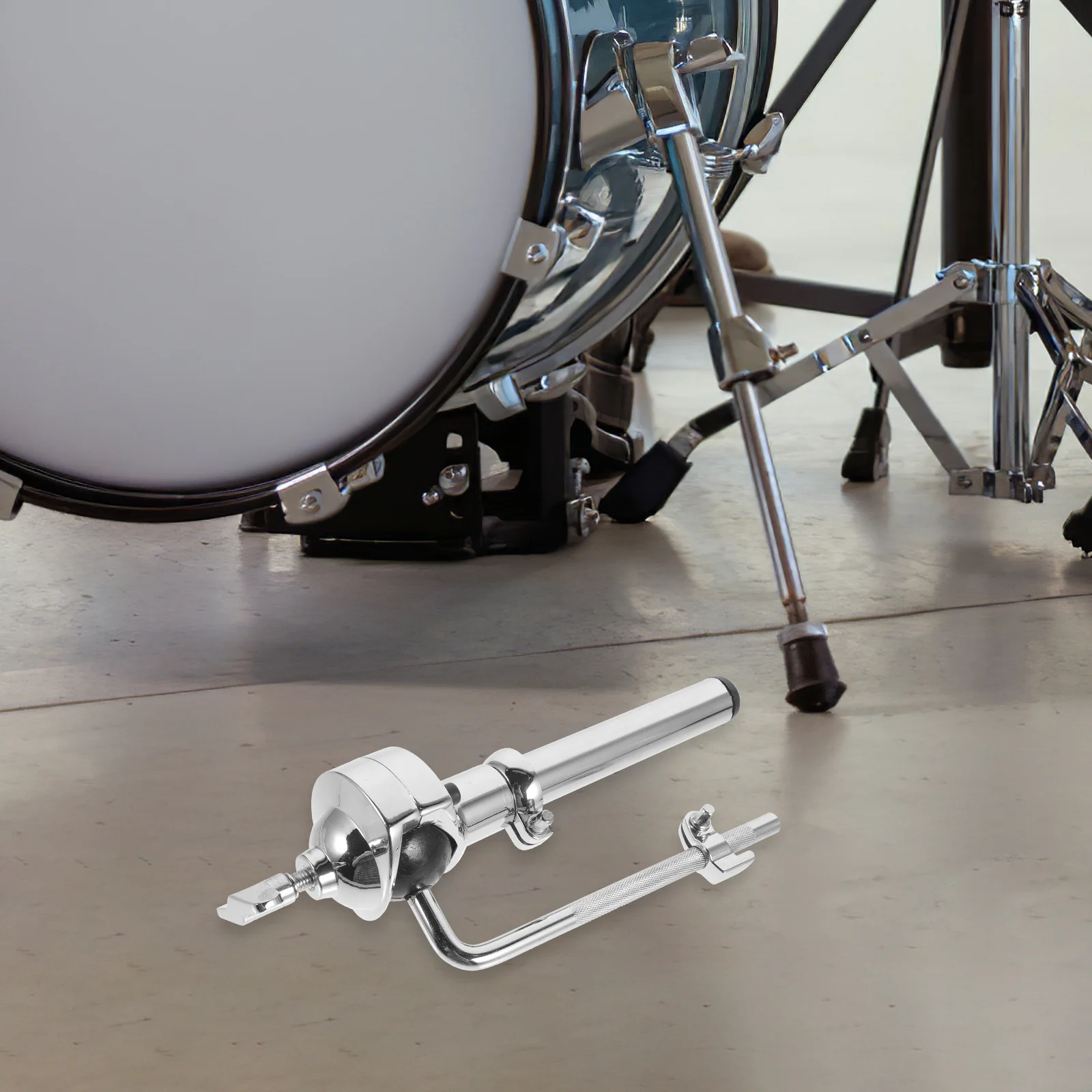 

Tom Drum Stand Single Arm Zinc Alloy Heavy Duty Support Bracket for Drum Kit Accessories Reliable Performance Display Mount