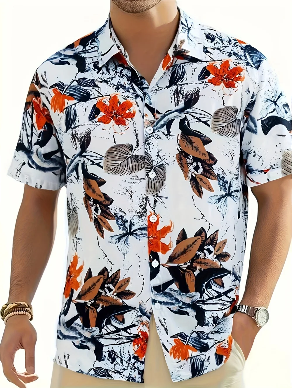 New Men's Shirt Summer Fashion - Summer Vacation Clothing Men 评论和价格
