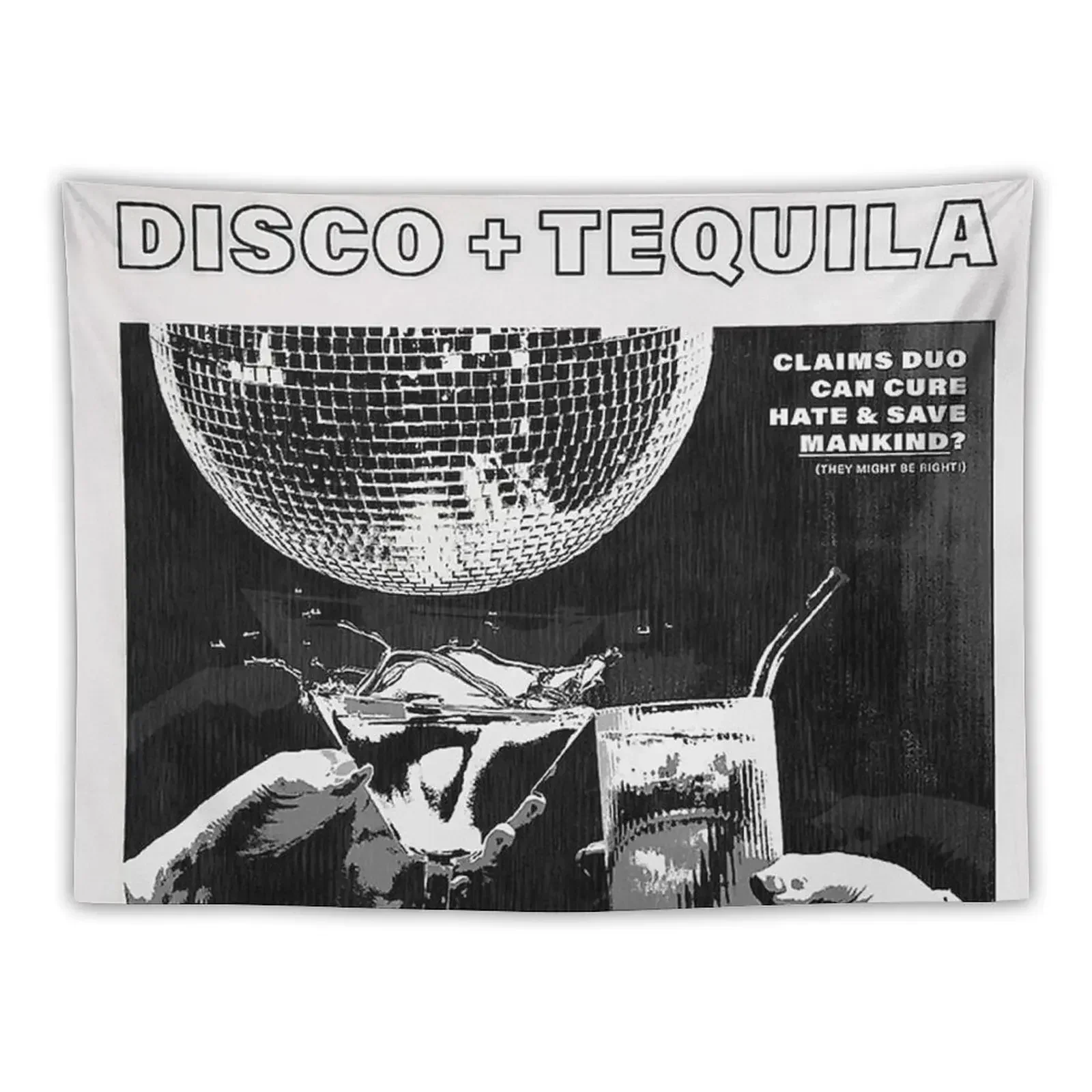 Disco + Tequila Headline Tapestry Decoration For Bedroom Nordic Home Decor Wallpaper Tapestry