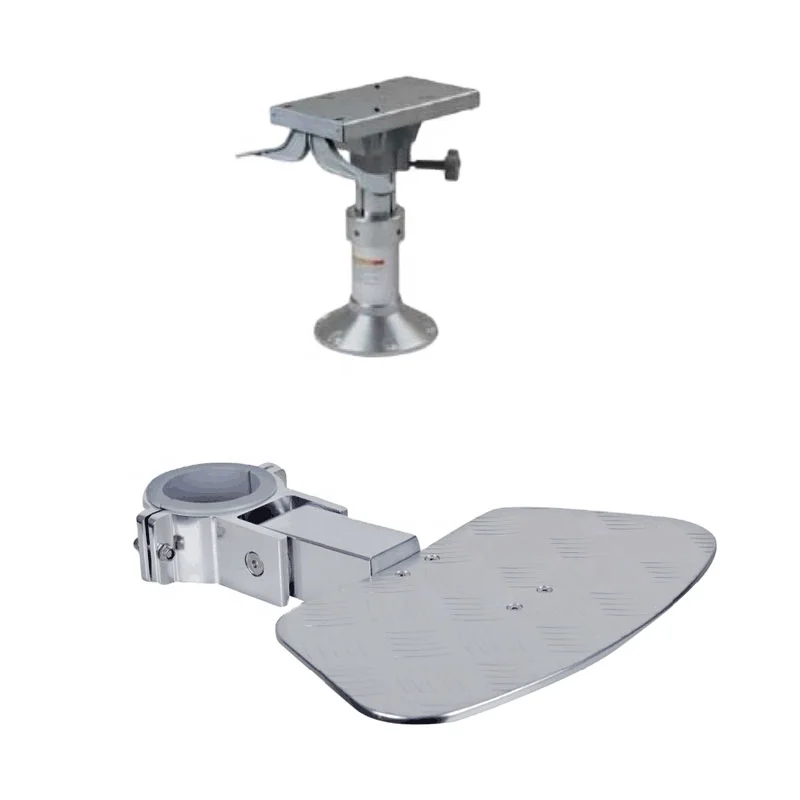 Gas Powered Adjustable Boat Seat Pedestal With Footrest