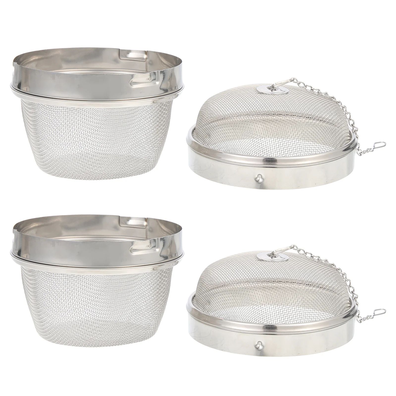 2 Pcs Watch Seasoning Balls Multi-function Jewelry Basket Stainless Steel Washing Silver Cleaning