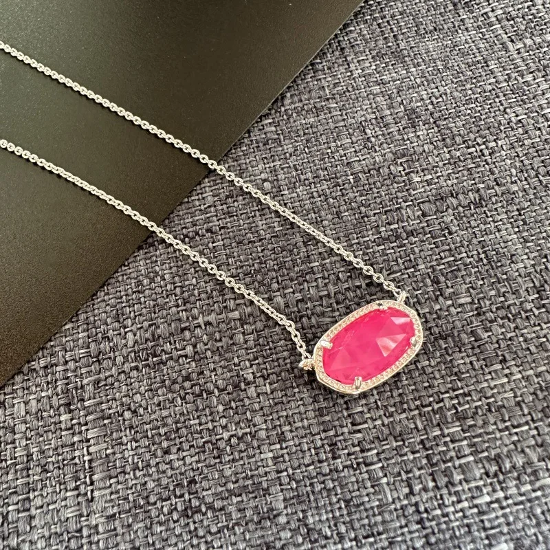 YEEVAA Elisa Series Pink Azalea ILLUSION Minimalist Pendant Necklace for Women, Fashion Jewelry, Unique Gifts