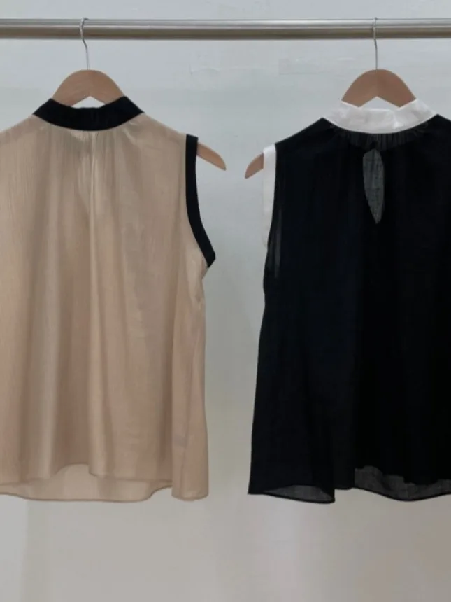 เสื้อกล้ามผู้หญิงทรงหลวม ดีไซน์ผูกโบว์ รุ่นใหม่สำหรับฤดูร้อน เนื้อผ้าบางเบา สไตล์ลำลองแฟชั่น