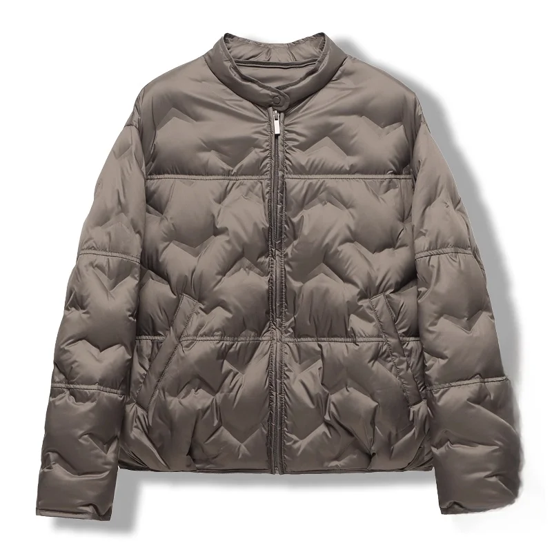 شتاء 2025 المرأة الكورية Sle فضفاضة تناسب Thiened الدافئة الوقوف طوق أسفل Jaet ort Pred الغراء تنوعا Faionable #5