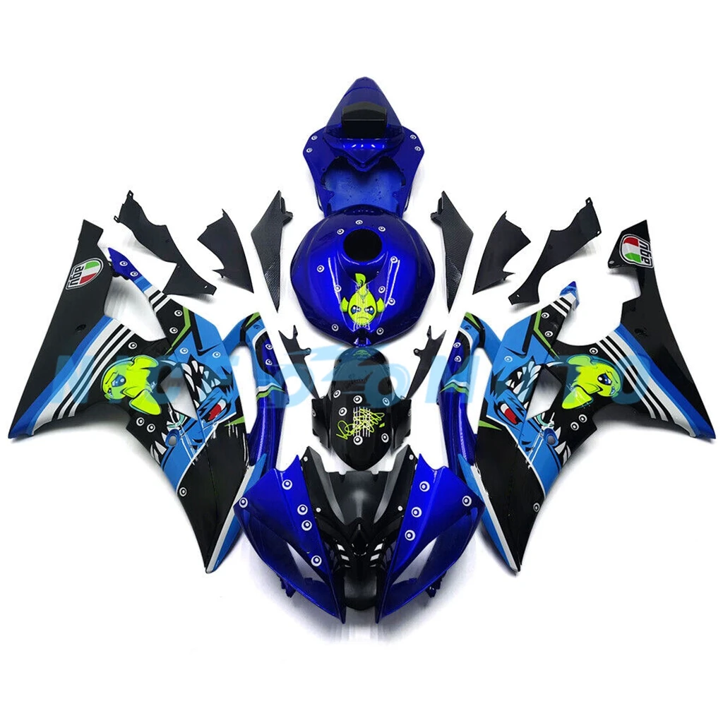 Blue Shark Stickers For YAMAHA YZFR6 2008 2009 2010 2015 2016 YZF R6 08-16 ABS Plastic Injection Fairing kit
