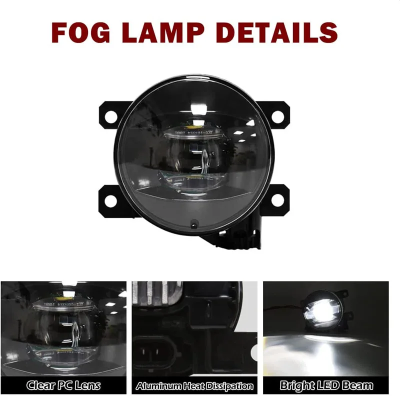 LED Fog Lights FOR 2022-2023 Honda Civic Sedan Hatchback Fog Lamp Cover Grille Bezel Harness Switch Kit Car Accessories