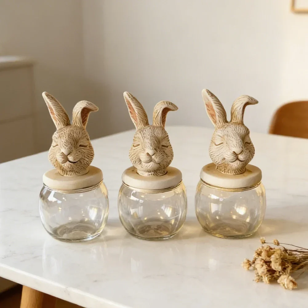 Easter Bunny Spice Jar Charming Decor Unique Present For Holiday Cheer Creative And Cute Rabbit Living Room Decoration