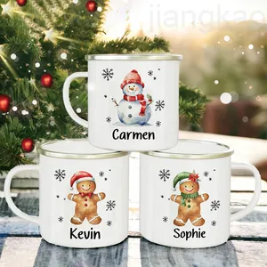 Personalisierte Kekse Becher, Nennen Sie Schneemann, heißer Kakao, Schokolade, Jioce -Glas, Weihnachtsdekoration, emaillierte Tassen, Weihnachtsgeschenk für Kinder 8 Hauptverkaufsschokoladen -Copinho - №7