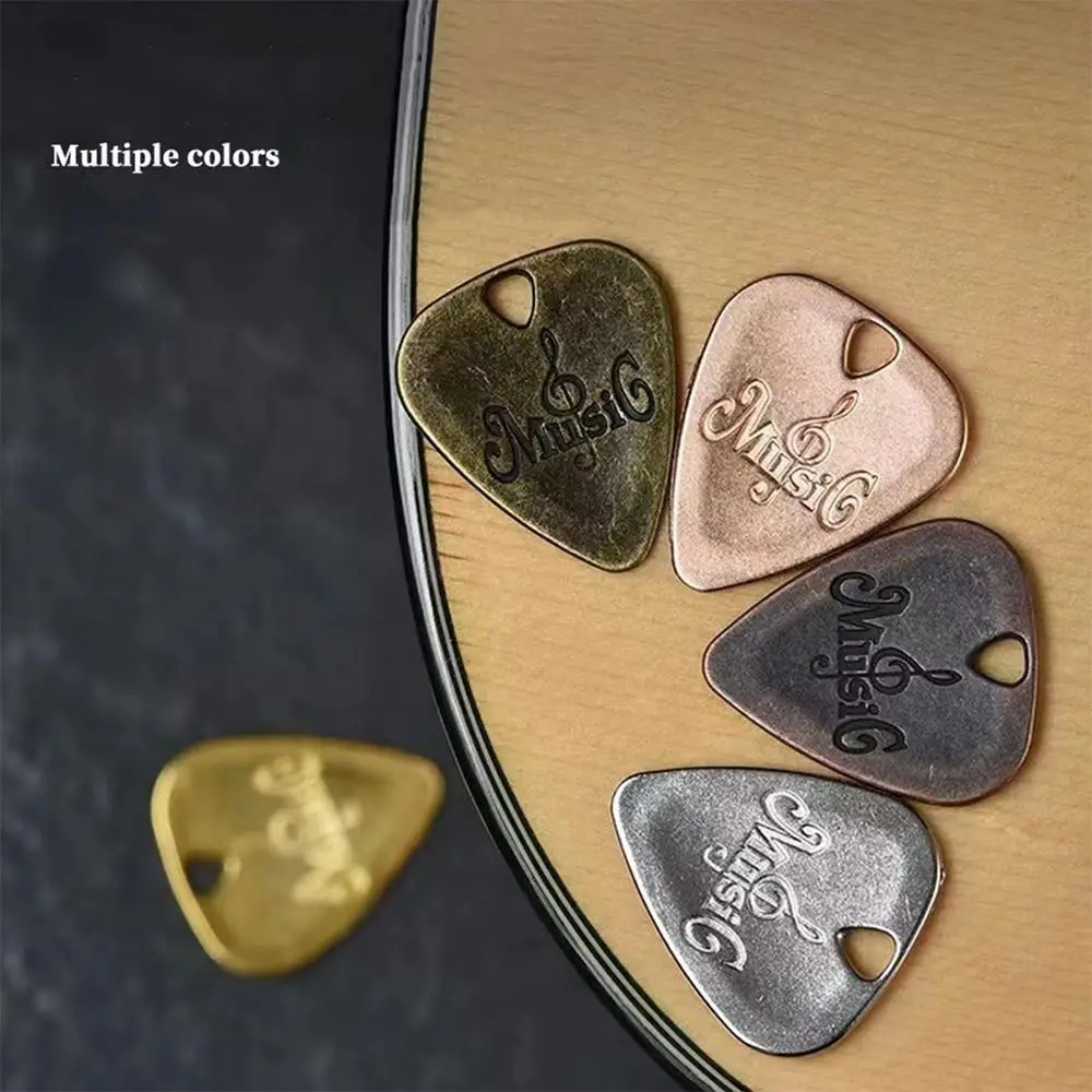 Electric Guitar Bass Metal Guitar Pick Sparkling Guitar Pick Replacement Acoustic Guitar Picks Zinc Alloy Triangular Design