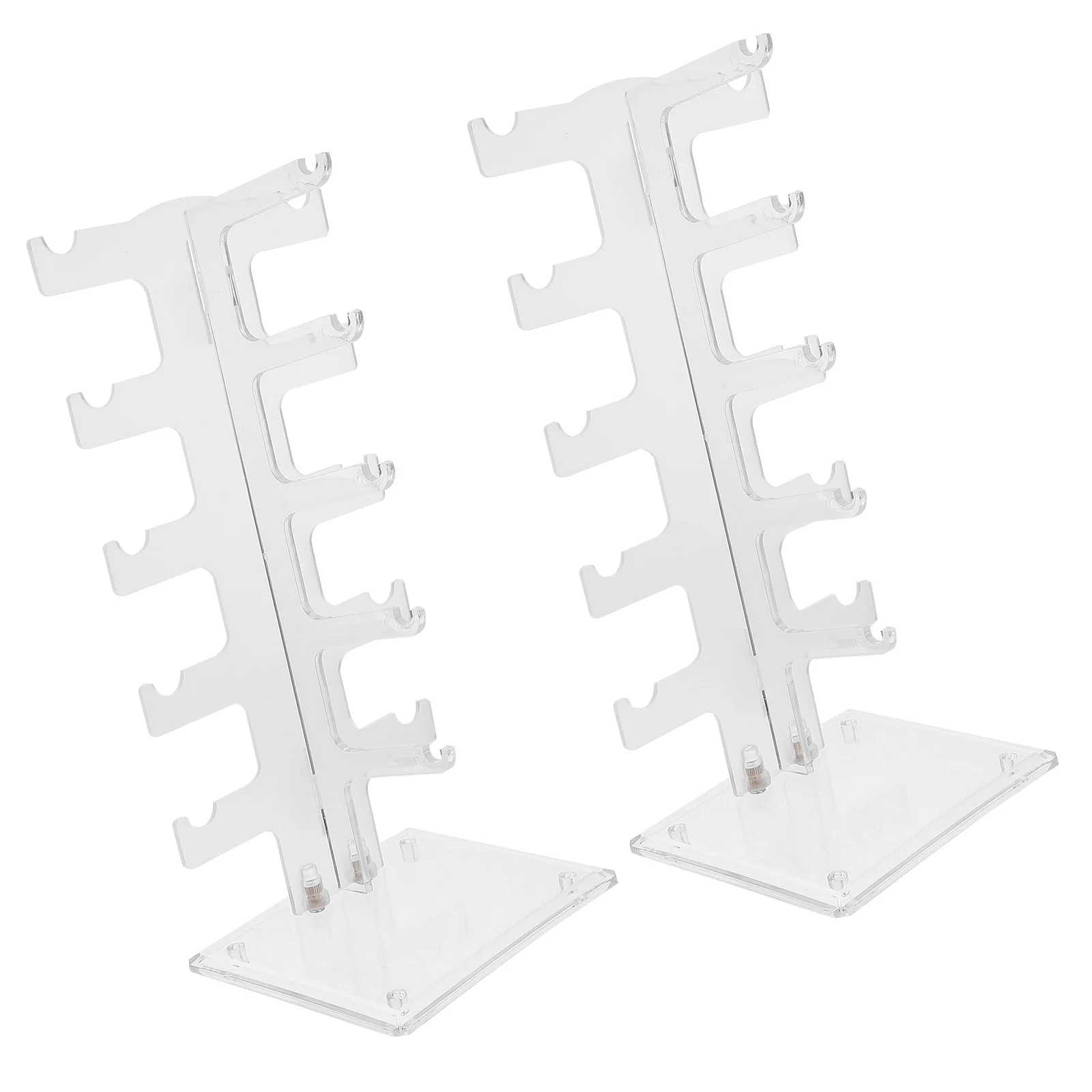 

2Pcs Glasses Rack Durable Acrylic Storage Shelf Practical Sunglasses Display Holder for Home Store Desktop Jewelry Organizer