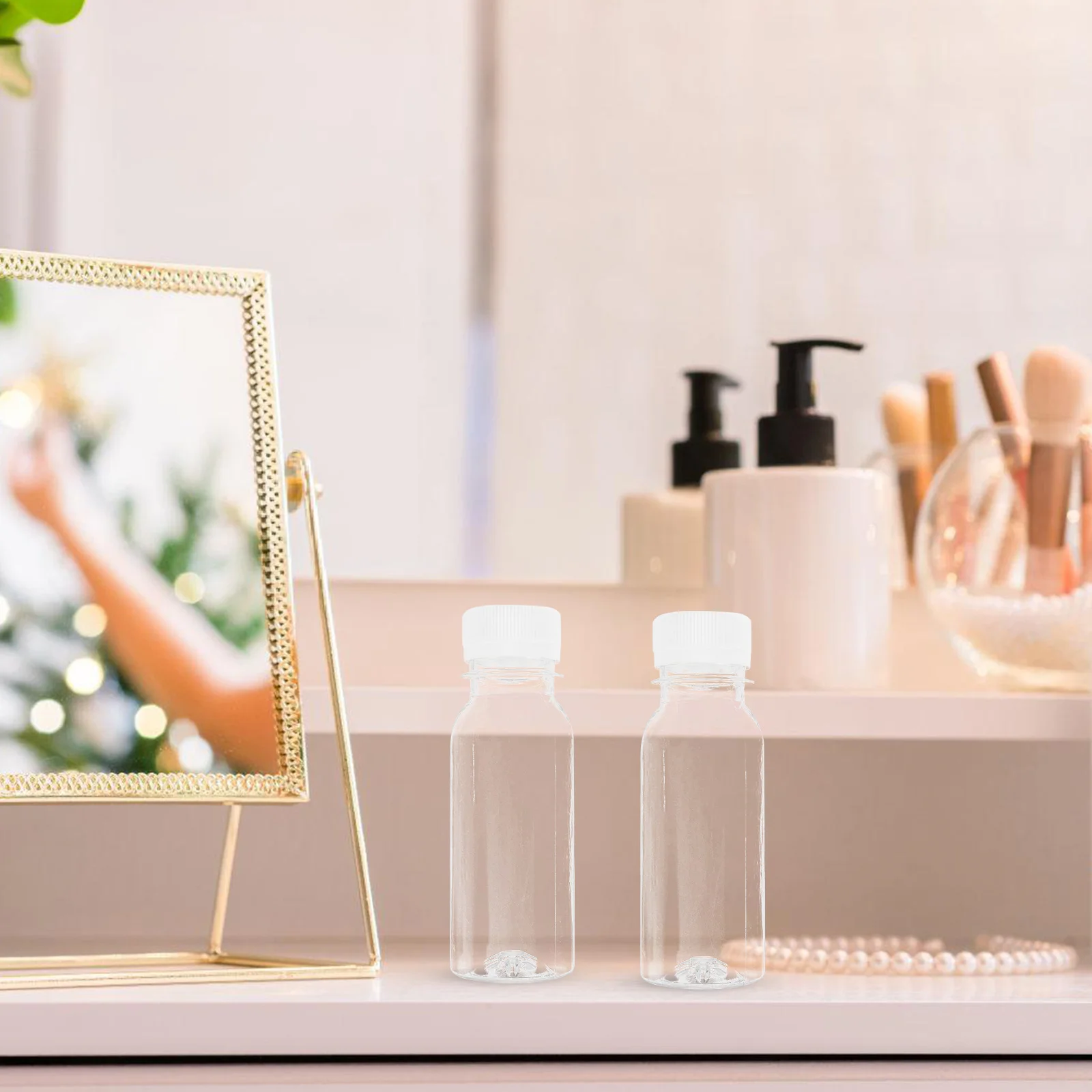 

10pcs Household Empty Bottles Reusable Transparent Juice Milk Bottles 100Ml Travel Portable Drink Accessories For Daily Outdoor