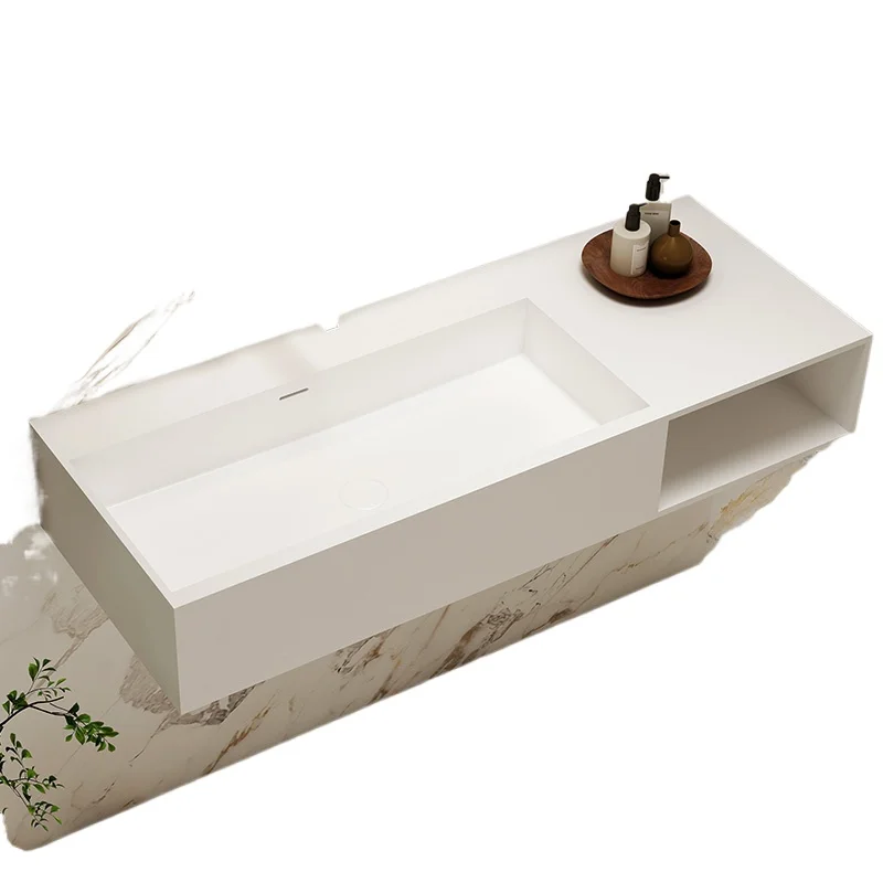 

Yjq artificial stone wash basin bathroom household washbasin wall-mounted washbasin