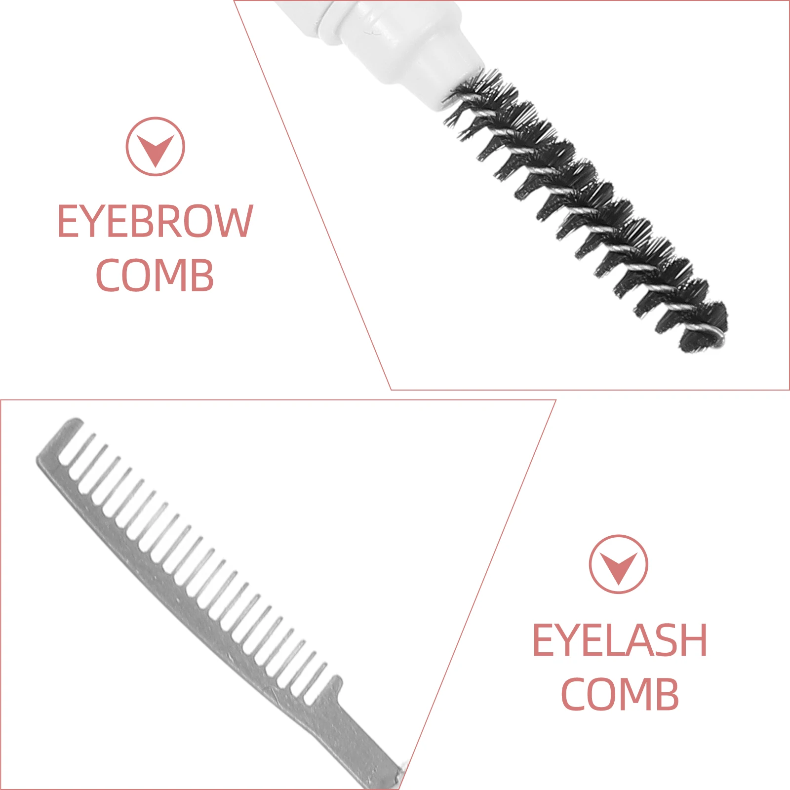 Eyebrow DualEnded Soft Bristles Gentle Grooming Brow Brush Comb Makeup Tool Brown Mascara Brow Comb And Brush Plastic