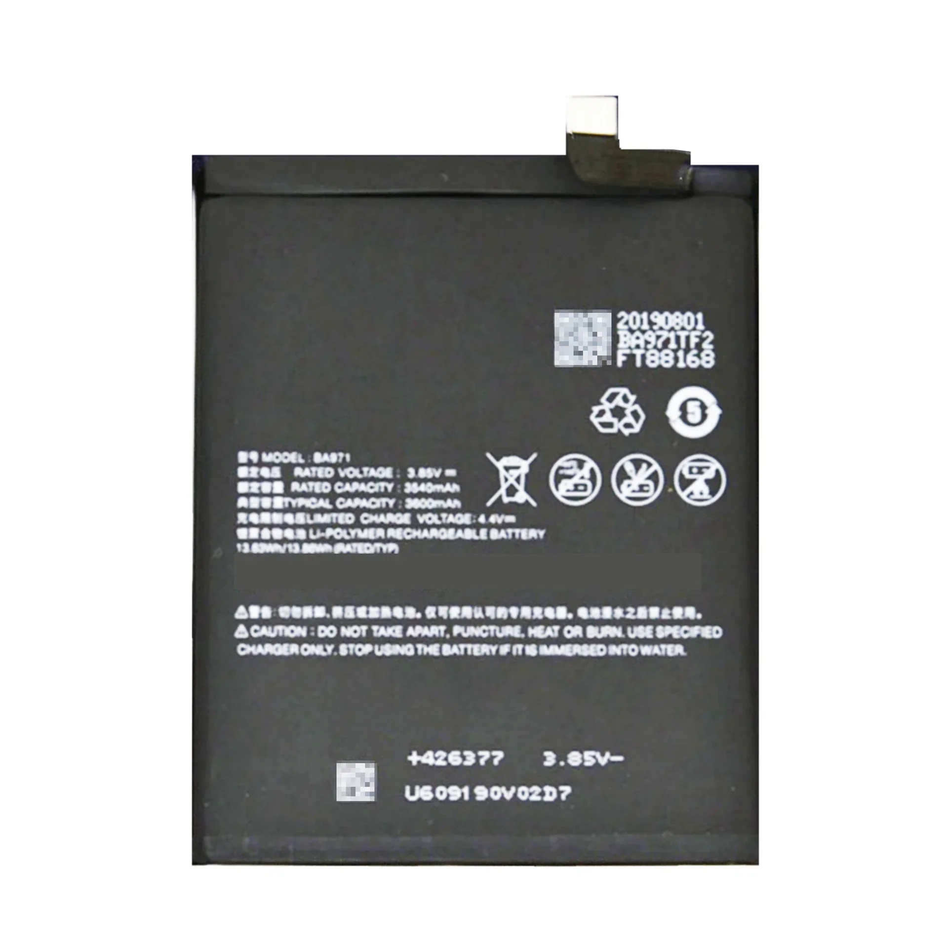 BA971  Mobile Phone Replacement Battery For Meizu 16s 16S PRO BA-971 Mobile Phone 3540mAh High Capacity Latest Batteries