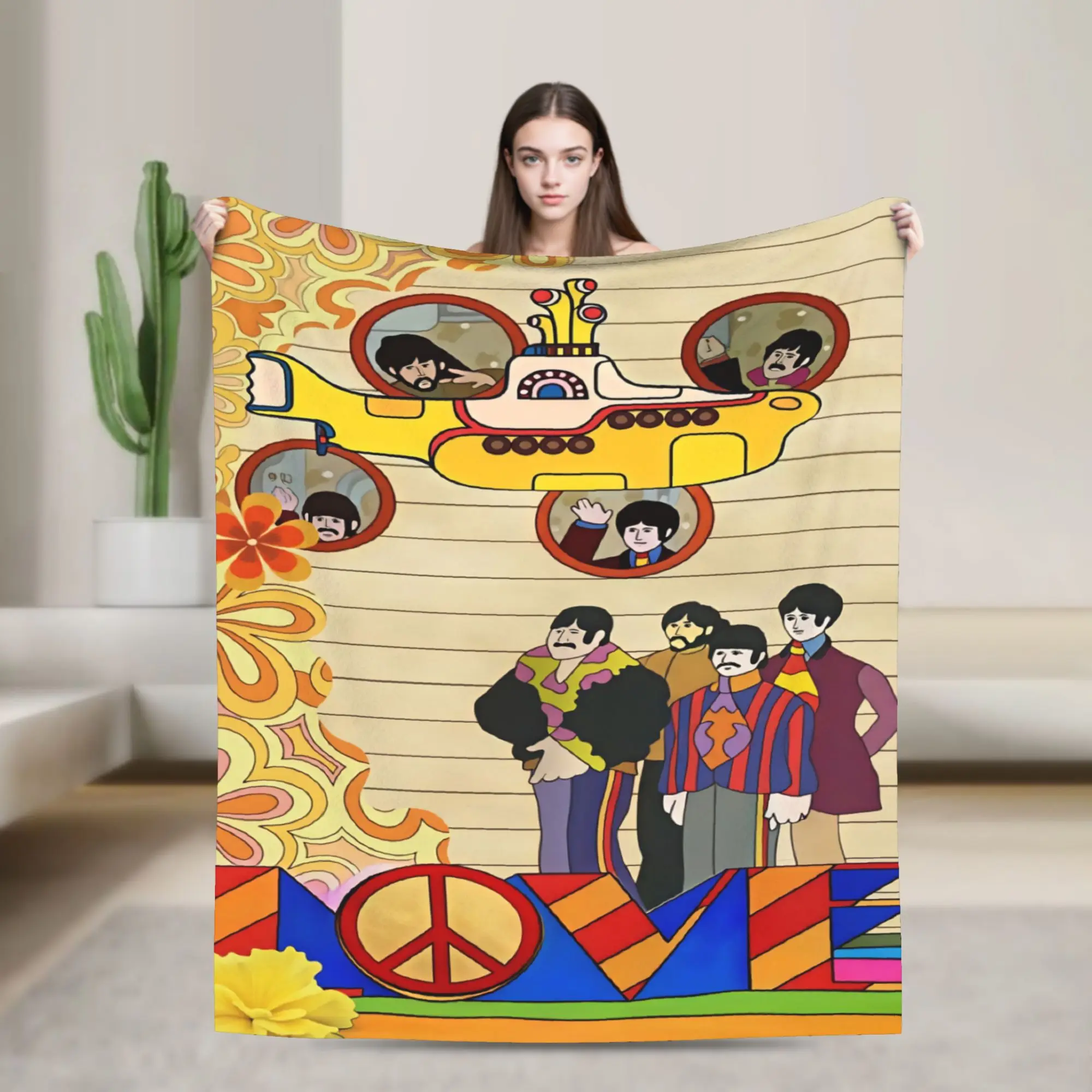 Rock Band The B-Beatles Blanket  Super Soft Graphic Plush Throw Blanket For Child Living Room Flannel Bedspread Bed Cover