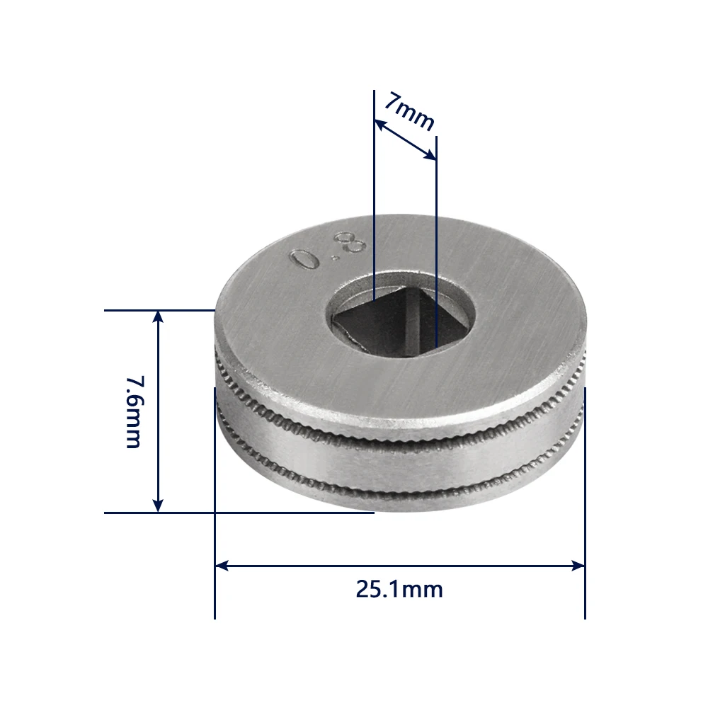 

1KG Wire Feeding Roll V U K Knurl Groove 0.6mm 0.8mm 1.0mm 25X25X7.6 MIG MAG Welding Machine of Steel Aluminum Flux Cord SSJ-16