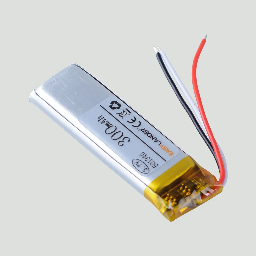 3-سلك 501340 300mAh بوليمر بطارية ليثيوم أيون ل TWS سماعات بلوتوث سماعة سماعة المنزل TWSEJ02LM