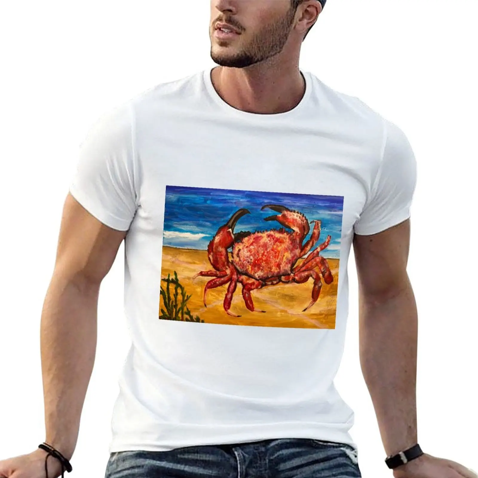 The Cromer Crab T-Shirt Big Size Crew Neck T-Shirt