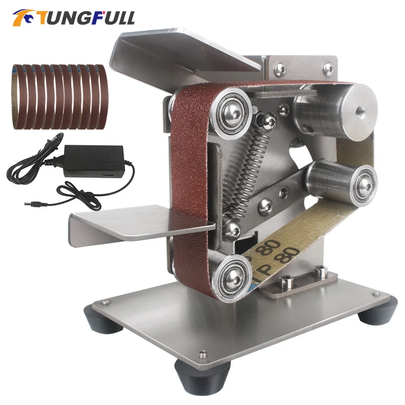 Mini Polishing Grinding Machine Grinder Sharpening Machine Home Diy Sander Belt Mini Electric Belt Sander Abrasive Belts Grinder