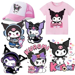 Kuromi Patches Clothing Heat Transfer Stickers Sanrio Cartoon Kids T-Shirt Ironing Patch DIY Hats Bags Sticker Birthday Gifts