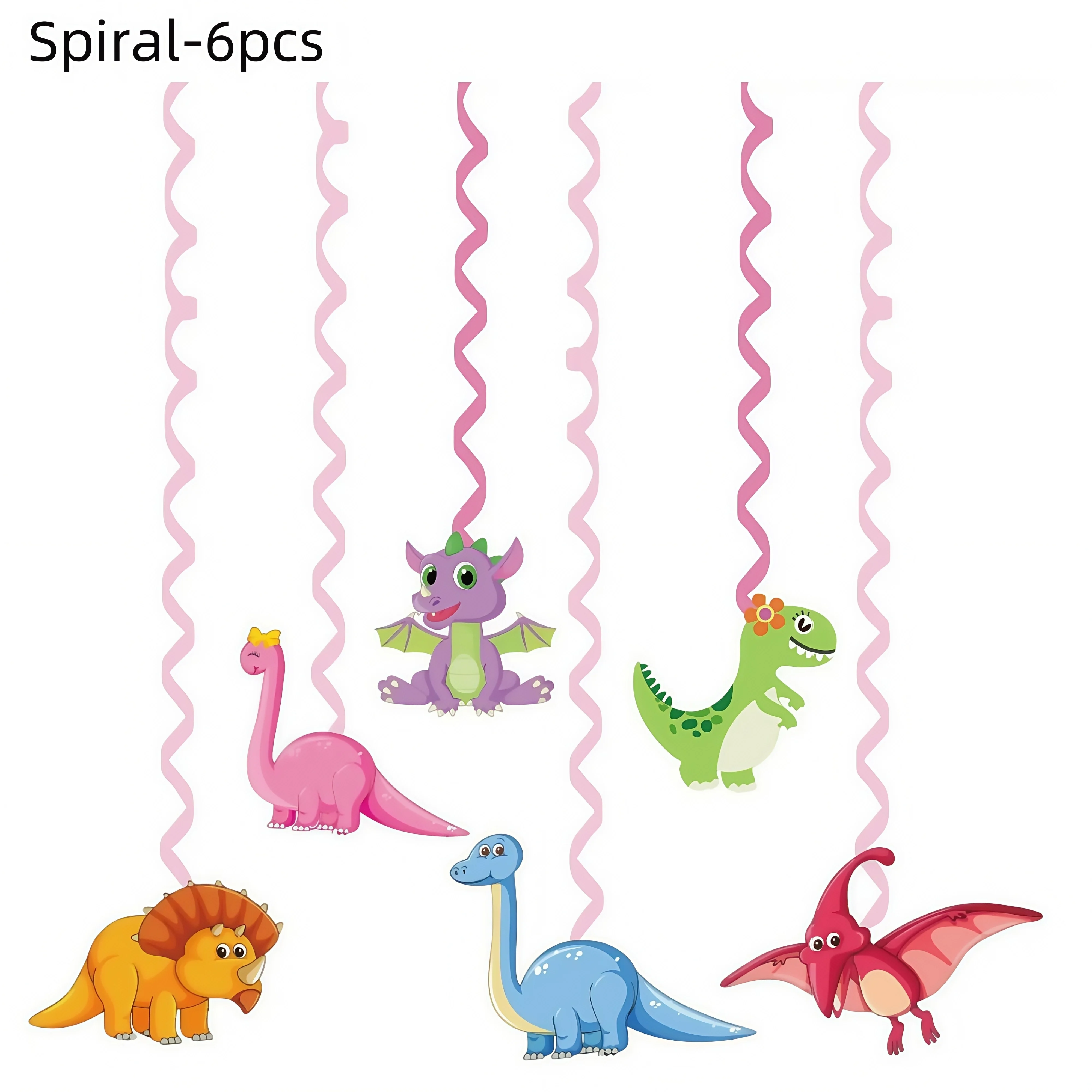 Rosa Dinosaurier Geburtstagsparty Dekorationen Geschirr Tasse Teller Serviette 3D Dinosaurier Ballon für Babyparty Zubehör Gastgeschenke – Detail 10