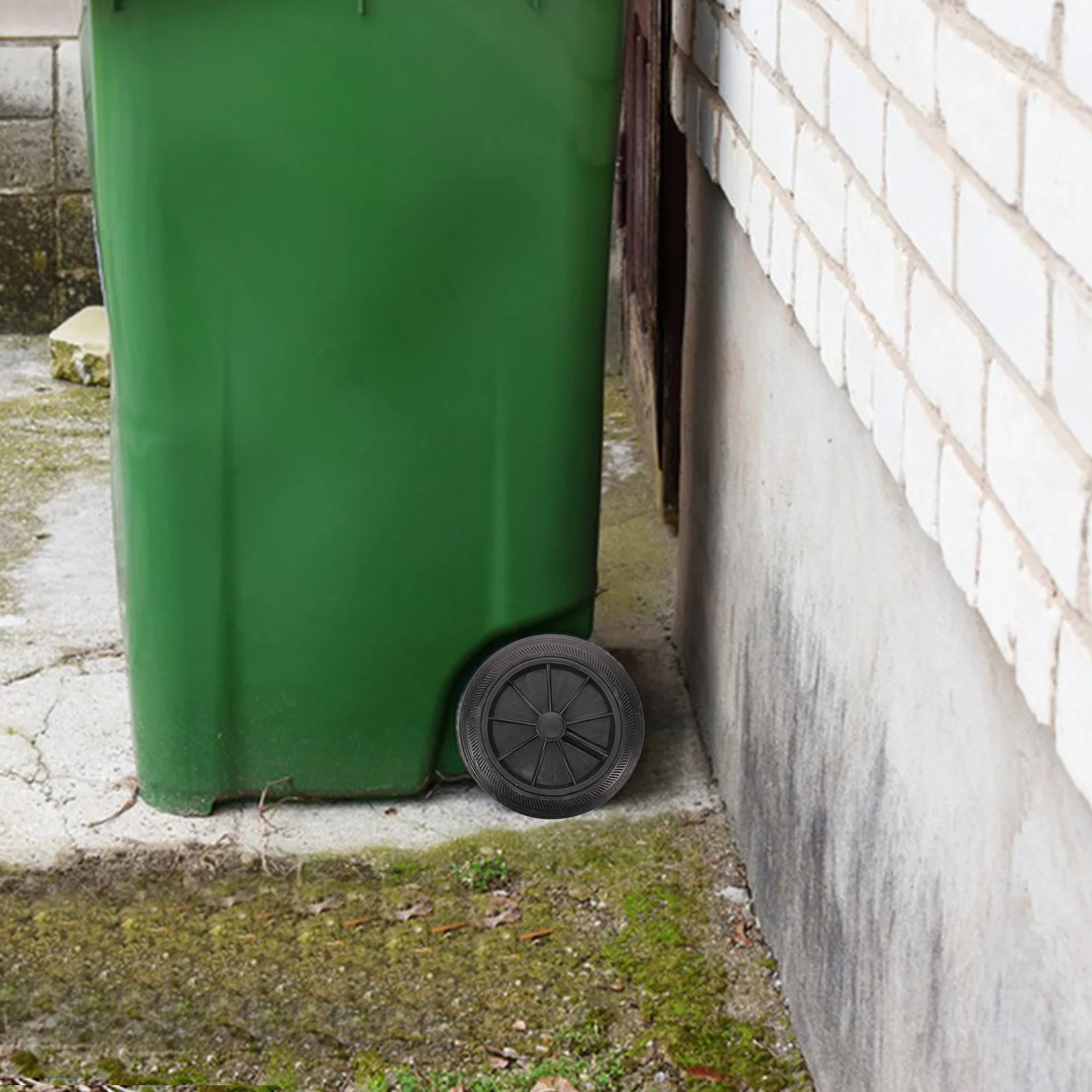 

2Pcs Weather Resistant Trash Can Wheels Replacement Durable Outdoor Waste Bin Wheel Accessory Set Easy Install