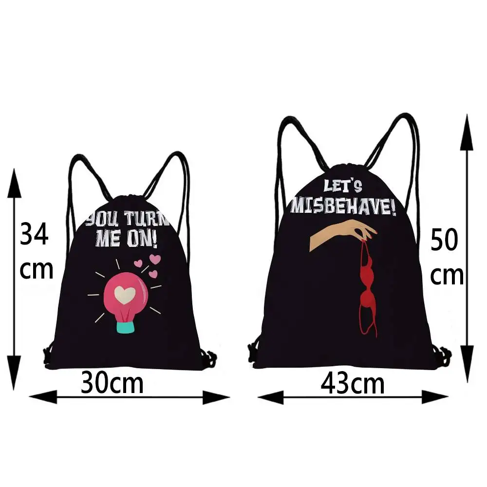 حقيبة ظهر برباط من قطعة واحدة لعيد الحب المشاغب ميمي، حقيبة ظهر برباط قابلة للتعديل، حقيبة تخزين، جيب برباط #6