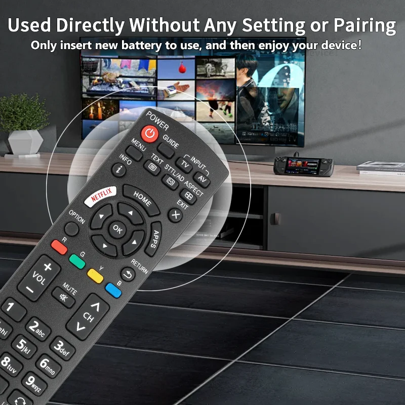 N2QAYB001119 For Panasonic Remote Control Replacement With NETFLIX Button, For Panasonic TV TH-43EX600A TH-43EX600Z TH-49EX600A