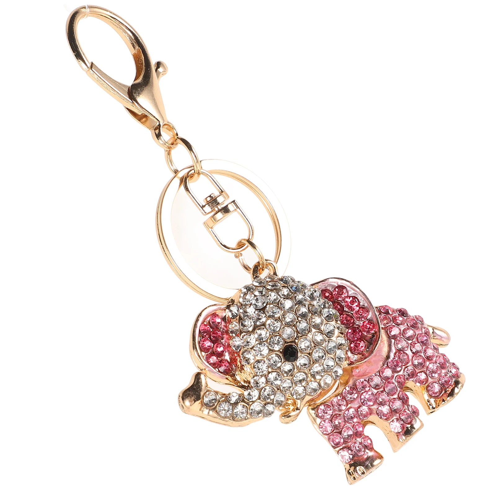 

Rhinestone Elephant Keychains Zinc Alloy Bag Charms Cute Sparkly Accessories Elephants Keychain For Women Backpack Pendant