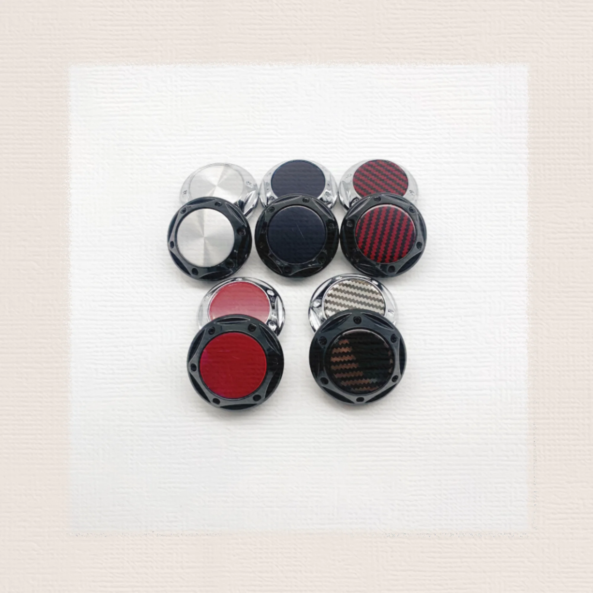 Carbon Fiber Non Patterned ABS 68mm Car Wheel Hub Cover Wheel Hub Modification Creative Dust Cover Car Accessories