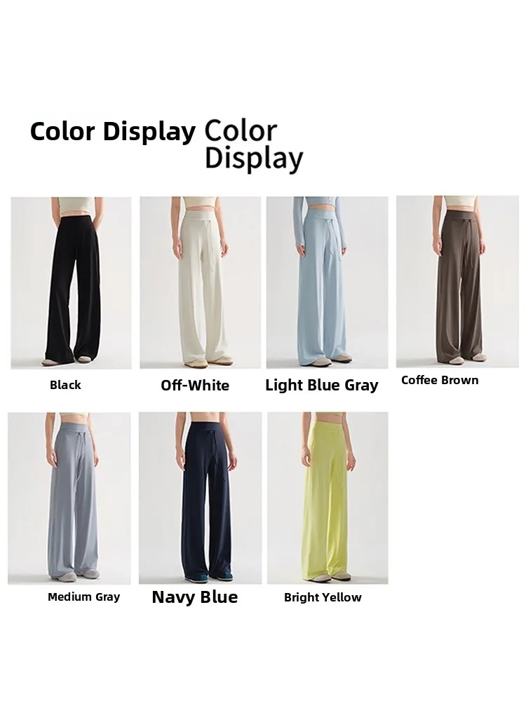 Pantalones de Yoga informales cómodos de Modal, pantalones largos de cintura alta, ropa deportiva transpirable de pierna recta para Fitn de talla grande, otoño 2025
