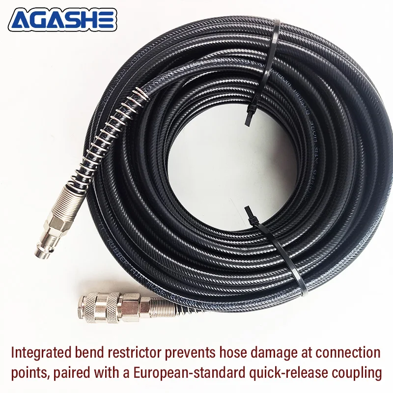 

Компрессорный шланг AGASHE, армированный в оплетке воздушный шланг — черный воздушный шланг высокого давления 8 × 5 мм (наружный диаметр 0,3 дюйма)
