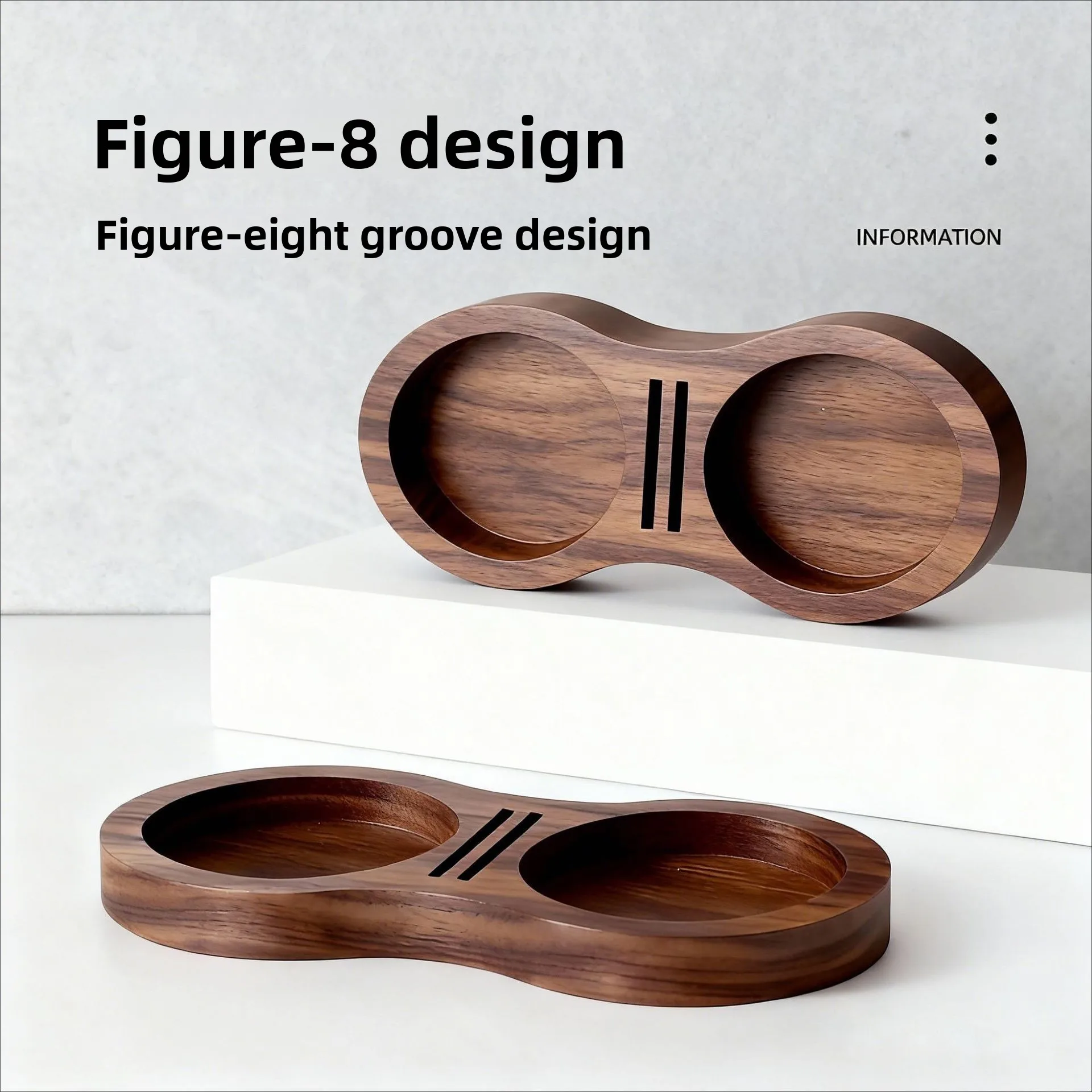 

51/ 53/ 58MM Walnut Wood Coffee Tamper Mat Station Stand Coffee Powder Base Tamper Storage Pad Filter Screen Holder Coffee Tools