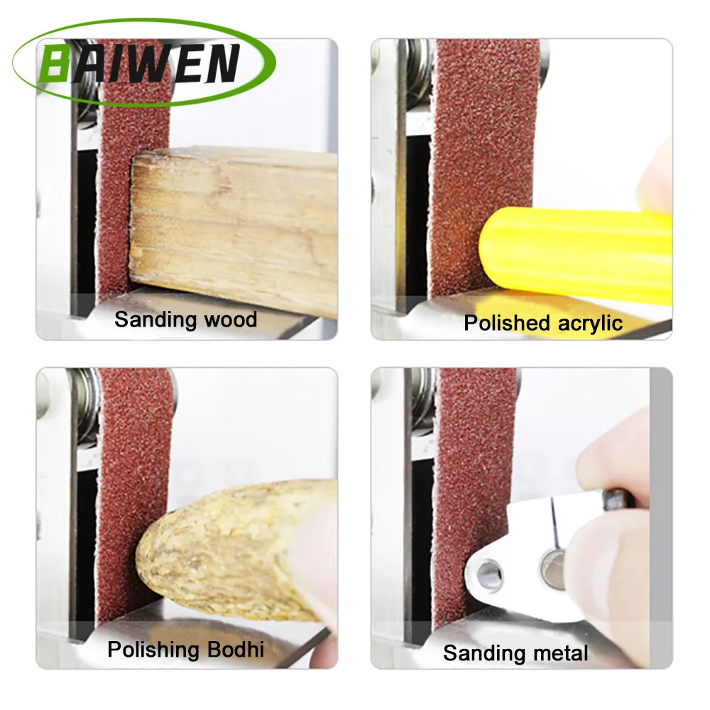 110V/220V ขัดเครื่องขัดส้นเท้า Mini Multifunctional Sander เข็มขัดไฟฟ้าเครื่องตัดขอบ Sharpener Grinder 7ความเร็วปรับ
