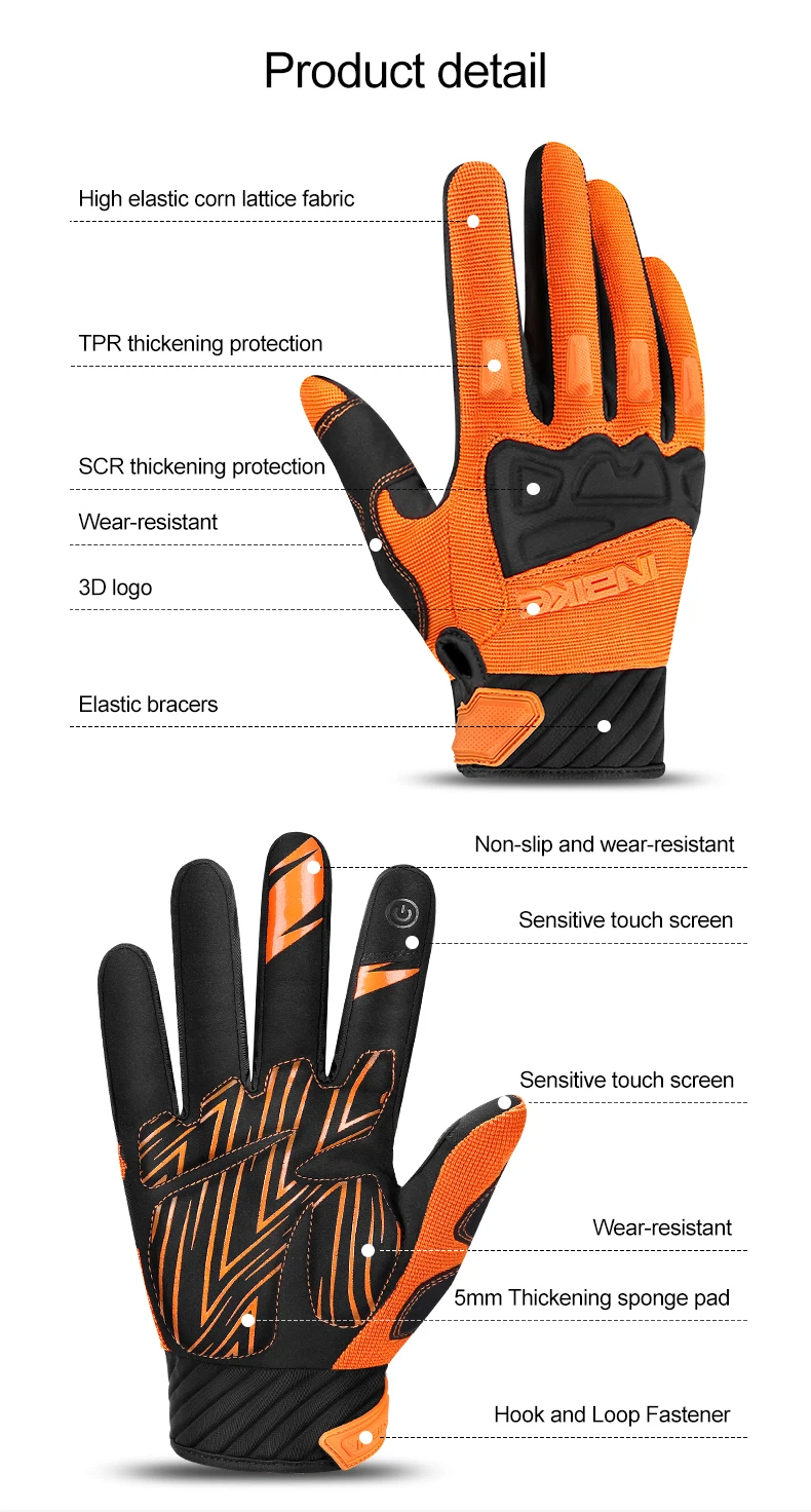 INBIKE Herren Fahrradhandschuhe Touchscreen MTB Radfahren Fahrrad Reithandschuhe für Männer Fahrrad Sport Gloevs Motorrad MTB Zubehör – Detail 4