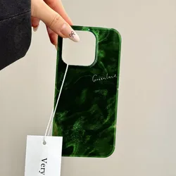Whirlpool pattern retro blended green phone case For iPhone 11 12 13 14 15 16 pro max