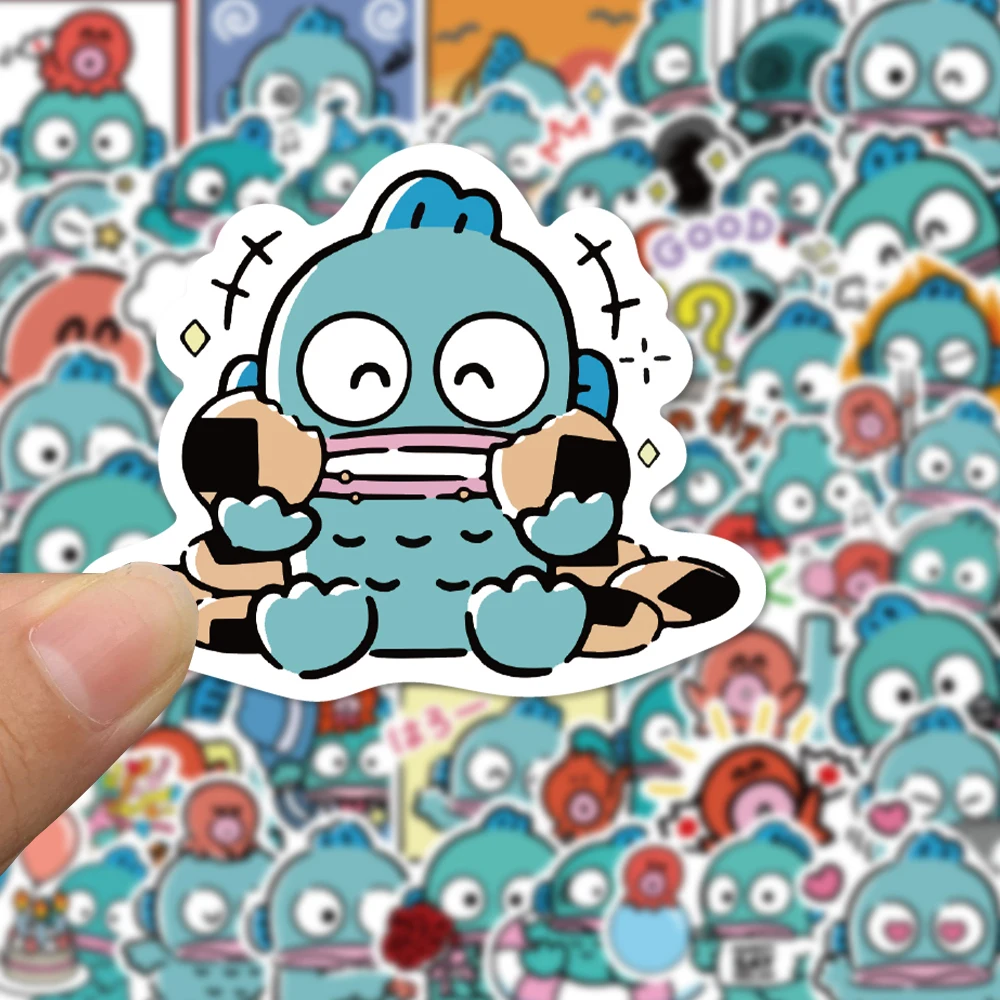 10/30/50 Stück Sanrio Ugly Fish Hanton Graffiti-Aufkleber, lustige Cartoon-Aufkleber für Schreibwaren, Laptop, Gepäck, niedliche Anime-Aufkleber, Spielzeug – Detail 3